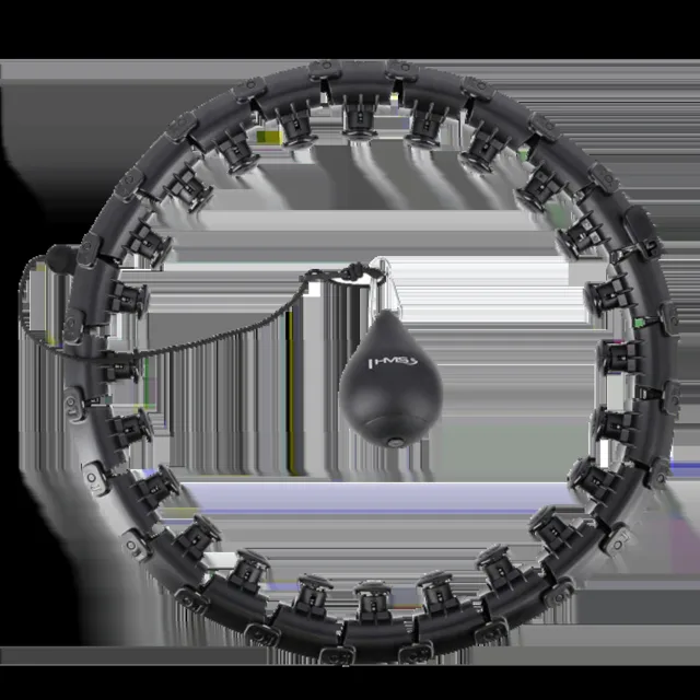 HMS Masážní hula hoop obruč se závažím HHW01 - černá