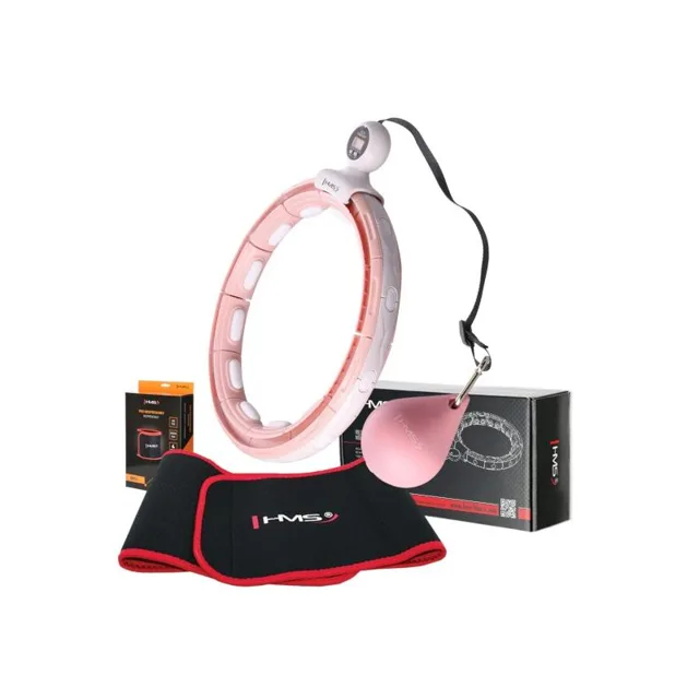 HMS Sada masážní hula hoop HHM15 růžová