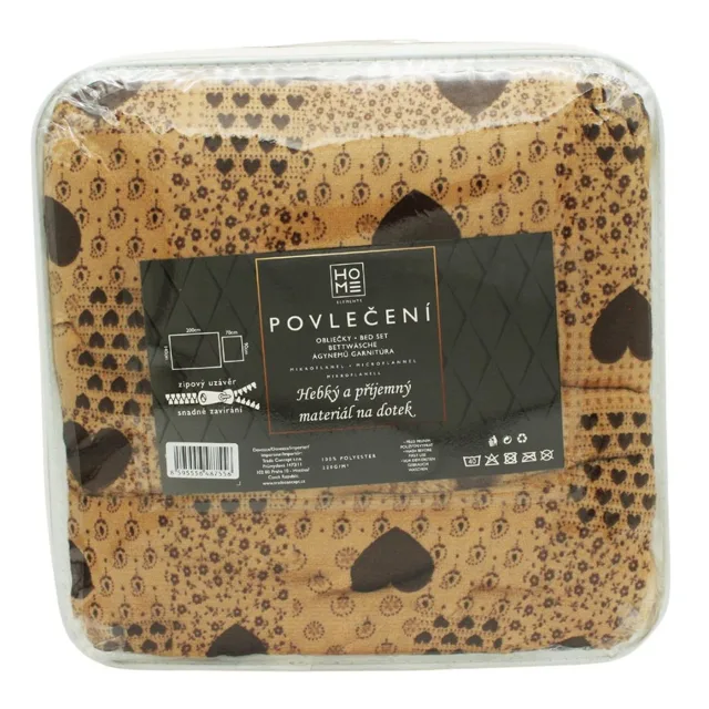 HOME ELEMENTS Povlečení mikroflanel Srdce