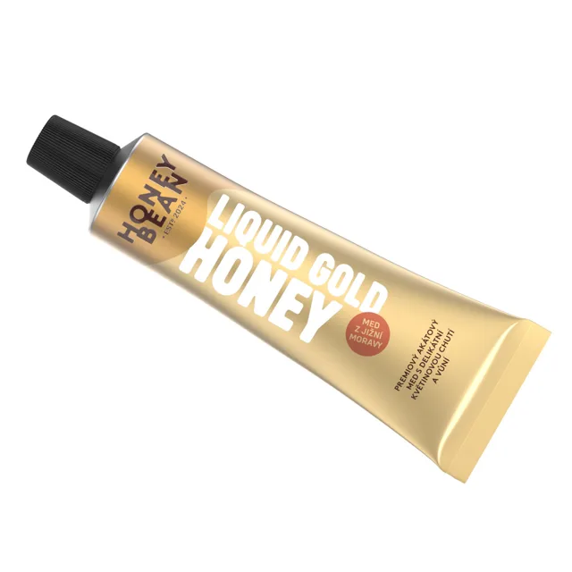 Honey Bean Liquid Gold akátový med v tubě, 90 g