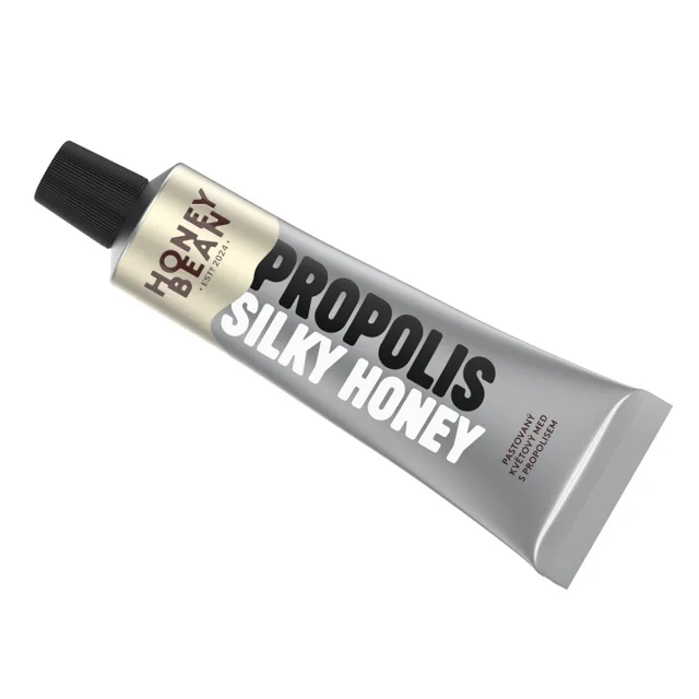 Honey Bean Propolis Silky Honey – pastovaný med s propolisem v tubě, 90 g