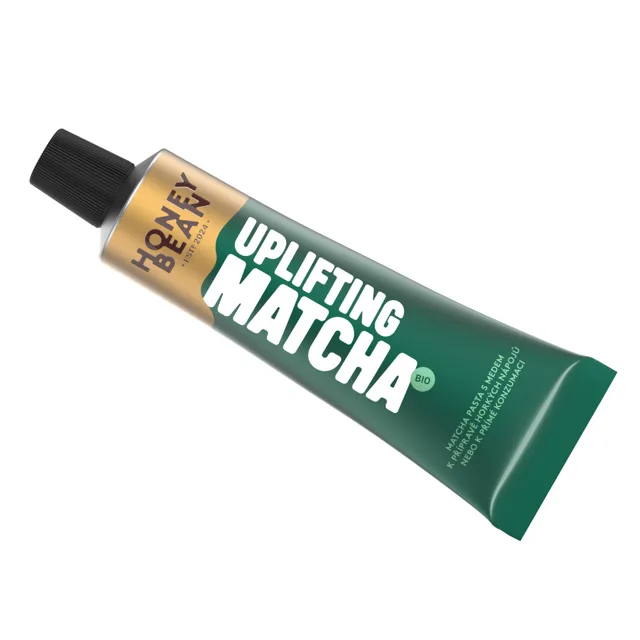 Honey Bean Uplifting Matcha s akátovým medem v tubě, 90 g