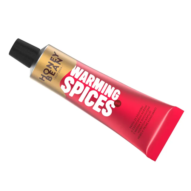 Honey Bean Warming Spices s akátovým medem v tubě, 90 g