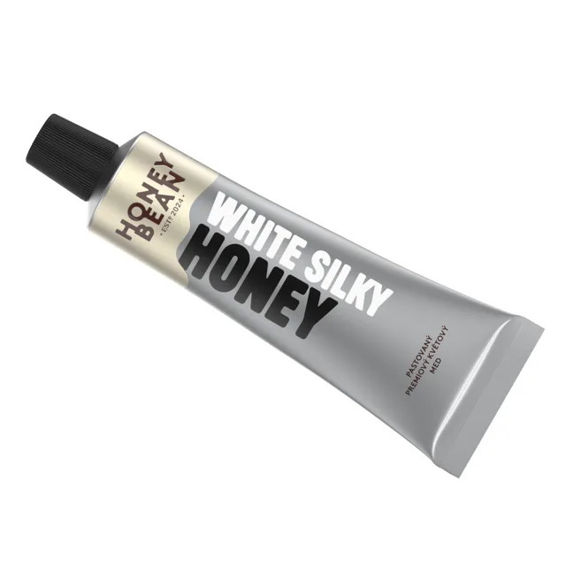 Honey Bean White Silky Honey – pastovaný med čistý v tubě, 90 g