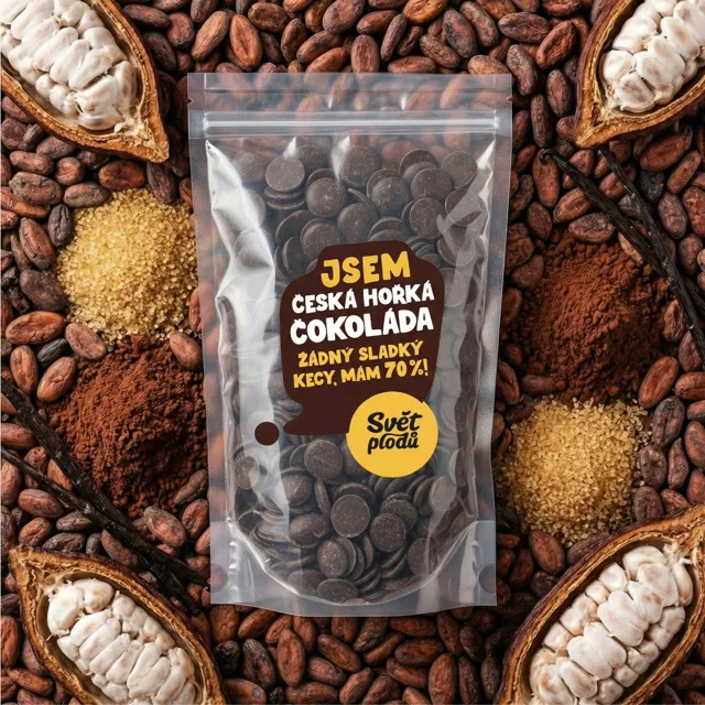 Hořká 70% čokoláda váha 500g