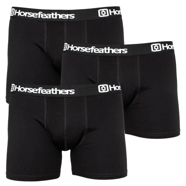 Horsefeathers 3PACK pánské boxerky černé (AM067A) XXL