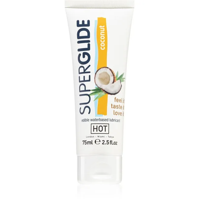 HOT Superglide lubrikační gel s příchutí Coconut 75 ml