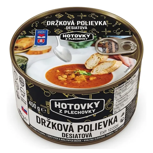 HOTOVKY Z PLECHOVKY Dršťková polévka svačinová 4 porce