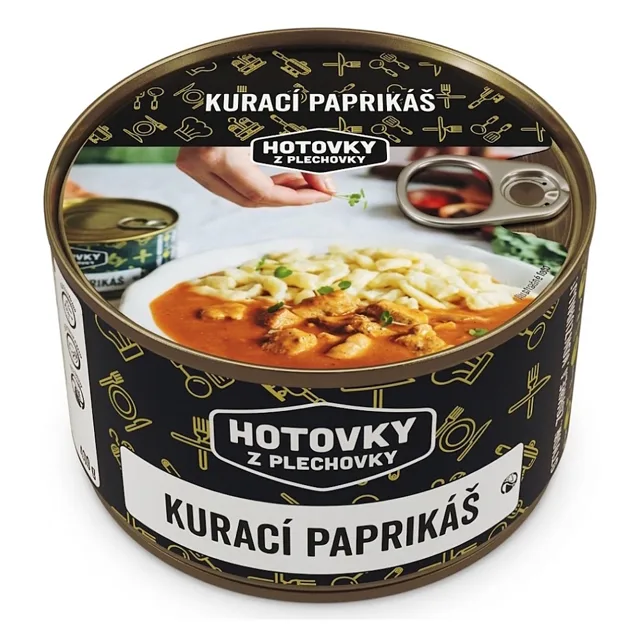 HOTOVKY Z PLECHOVKY Kuře na paprice 3 porce