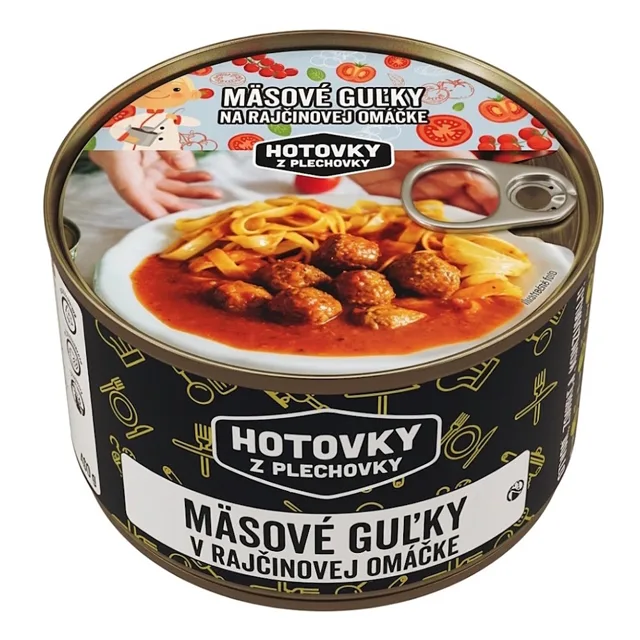 HOTOVKY Z PLECHOVKY Masové koule v rajské omáčce 3 porce