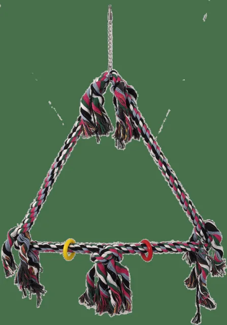 Houpačka Bird Jewel barevná s provazy 70x46cm