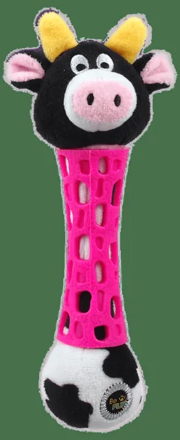 Hračka BeFun pro štěňata TPR+plyš kráva 17cm