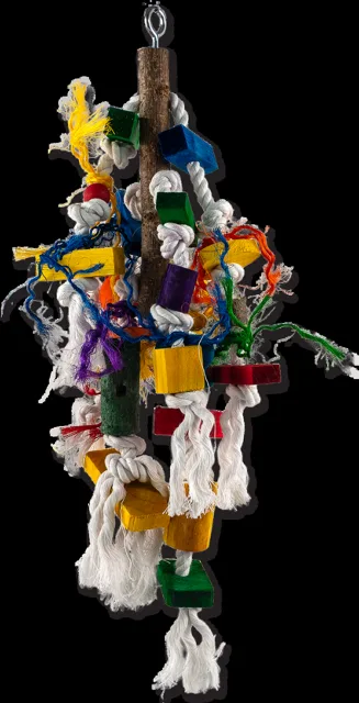 Hračka Bird Jewel Pletenec závěsná dřevo - provaz 40cm