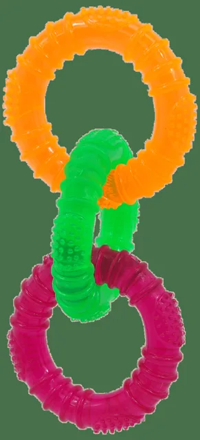 Hračka Dog Fantasy 3 kruhy guma barevná 16cm