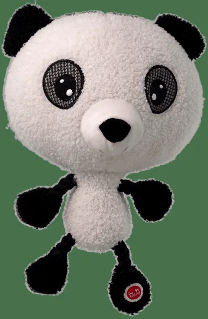 Hračka Dog Fantasy Big head panda plyšová pískací 30cm