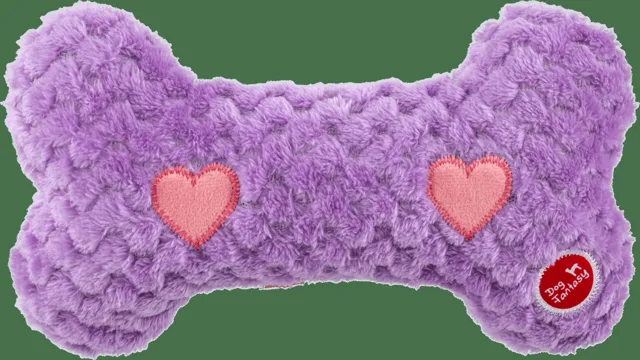 Hračka Dog Fantasy Cuddle kost nahřívací fialová 23 cm