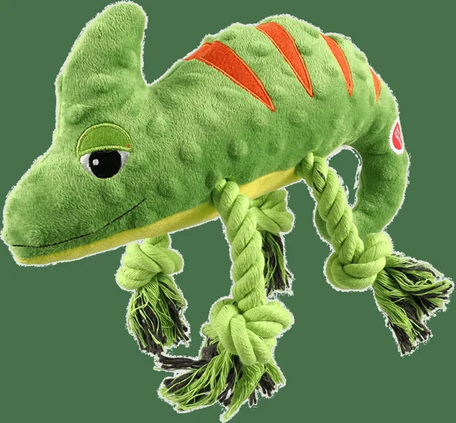 Hračka Dog Fantasy Jungle chameleon pískací zelená 28cm ​