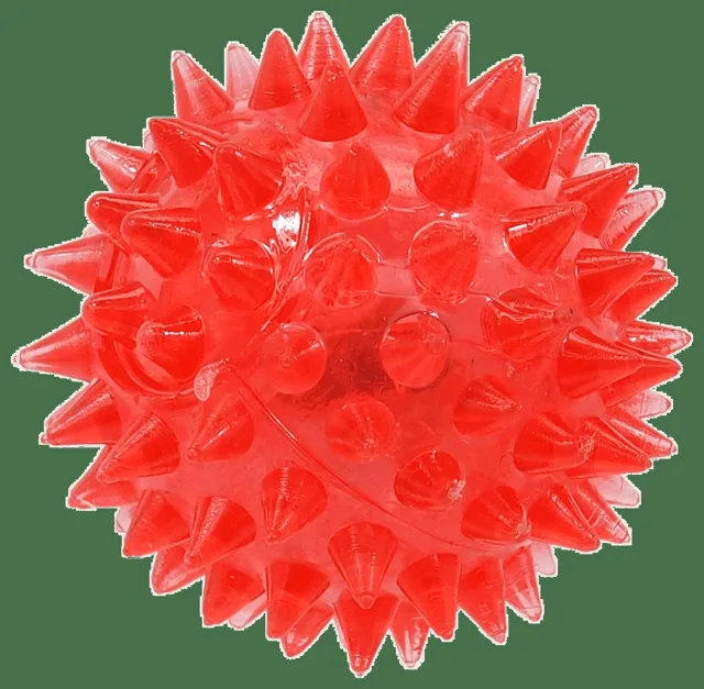 Hračka Dog Fantasy míček LED červená 5 cm