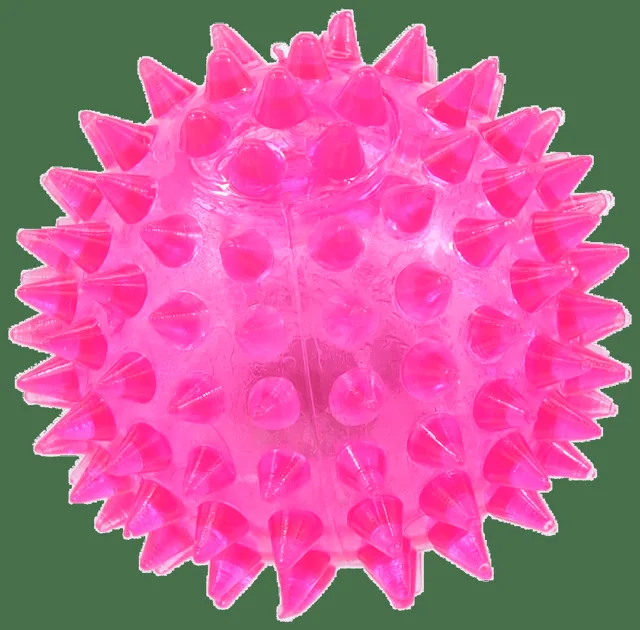 Hračka Dog Fantasy míček LED růžová 6cm