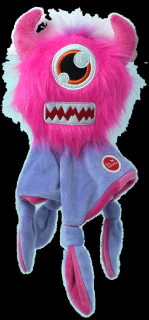 Hračka Dog Fantasy Monsters chlupaté strašidlo s dečkou 28cm růžové