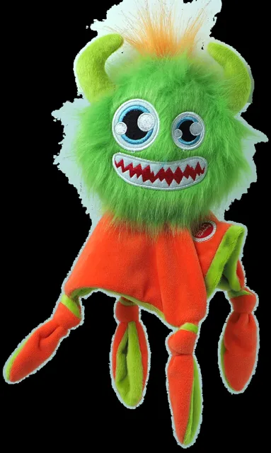 Hračka Dog Fantasy Monsters chlupaté strašidlo s dečkou 28cm zelené