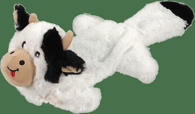 Hračka Dog Fantasy Recycled pískací kráva s kapsičkou na pamlsky 50cm ​
