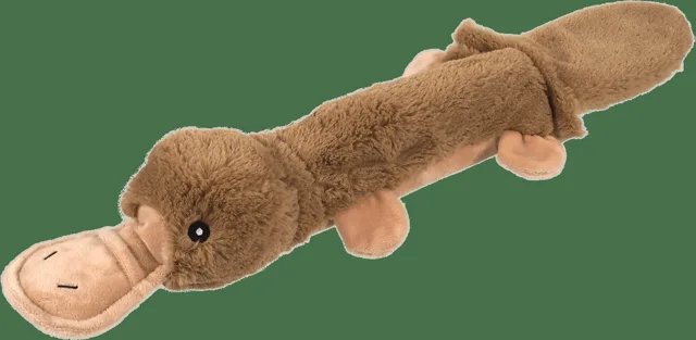 Hračka Dog Fantasy Recycled pískací ptakopysk s PET lahví a šustícím ocasem 55cm