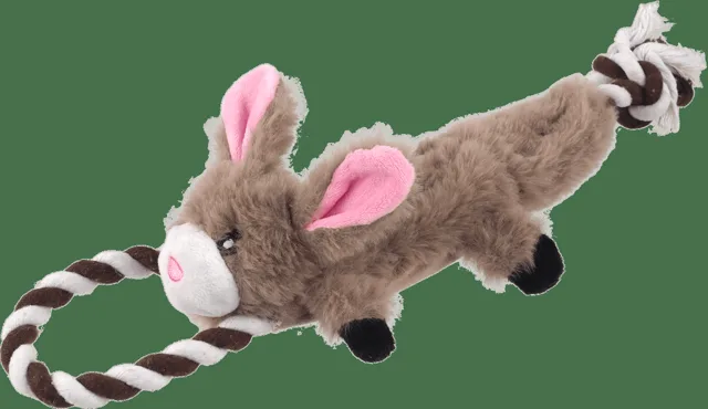 Hračka Dog Fantasy Skinneeez Králík s provazem 35 cm