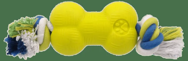 Hračka Dog Fantasy Strong Foamed kost provazem 8,8cm