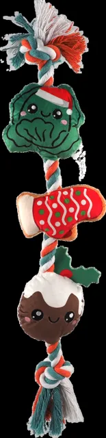 Hračka Dog Fantasy Winter Tale set ozdob pískací 45cm