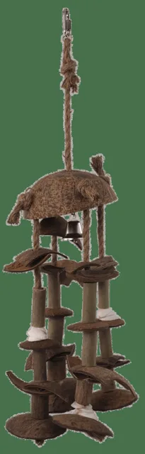 Hračka Epic Pet závěsná ze dřeva se zvonečkem 60x20cm