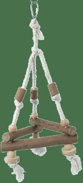 Hračka Epic Pet závěsný dřevěný triangl s lanem 37cm