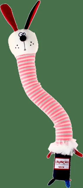 Hračka GiGwi Plush Friendz Crunchy Neck králík S