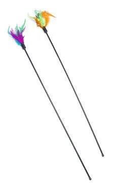 Hračka kočka udice s peřím 59cm Karlie