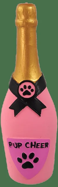 Hračka láhev sektu latex se zvukem 16,5cm růžová