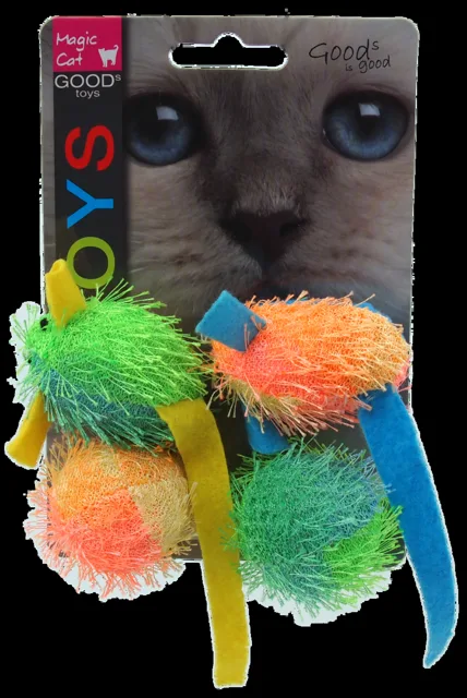 Hračka Magic Cat myš a koule s catnip 5cm 4ks