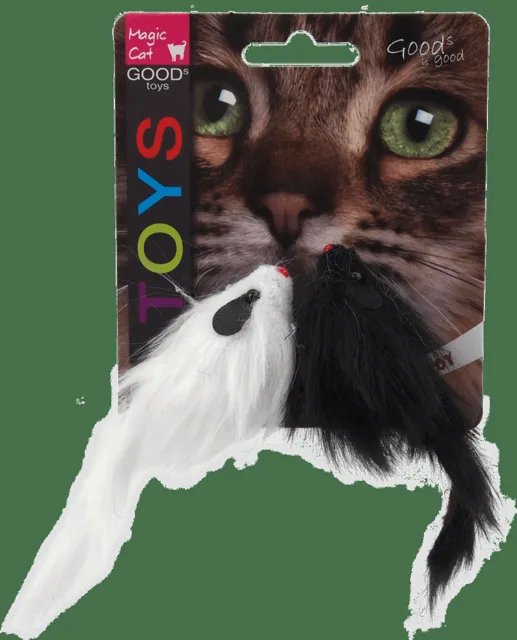 Hračka Magic Cat myš plyšová chrastící 11cm 2ks