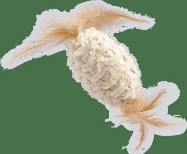 Hračka Magic Cat váleček žinylkový s pírky a catnip 20cm