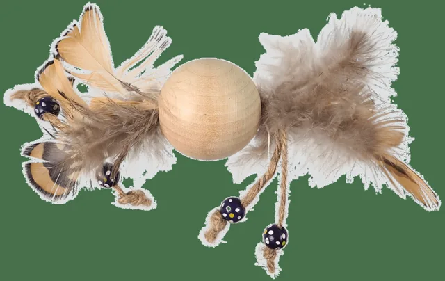 Hračka Magic Cat Wooden Toy kulička s pírky mix 16cm