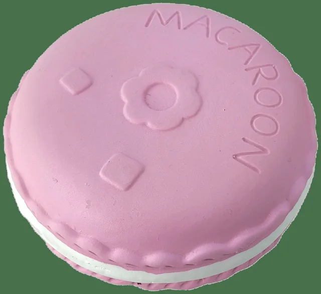 Hračka makrónka latex se zvukem 9cm růžová