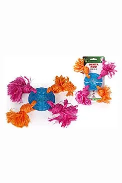 Hračka pes denta Roo disk se 4 uzly 24cm/8cm