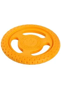 Hračka pes frisbee mini plovoucí z TPR oranžová Kiwi
