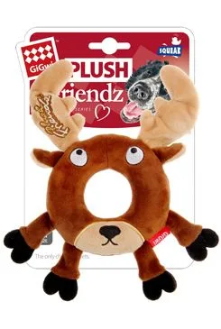 Hračka pes Gigwi Plush Friendz sob s gumovym kroužkem