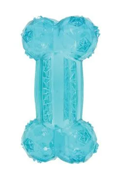 Hračka pes kost Bone TPR POP 14cm tyrkysová Zolux