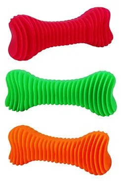 Hračka pes kost dentální  žebrovaná plovací 12cm SP