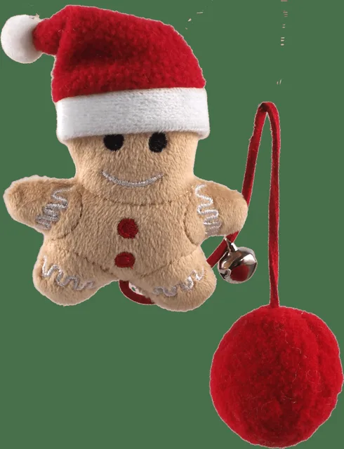 Hračka pro kočky Magic Cat Winter Tale perníček s bambulkou a rolničkou 26 cm