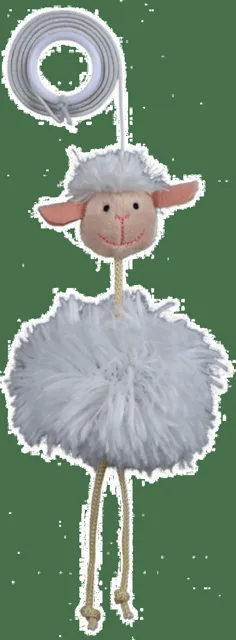 Hračka pro kočky Trixie ovce na gumičce 20cm