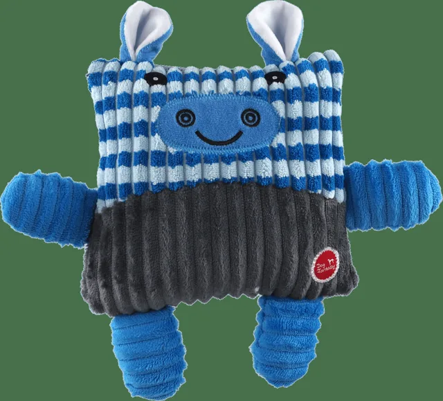 Hračka pro psy Dog Fantasy Cuties čtvercová kráva modrá 17,5 cm