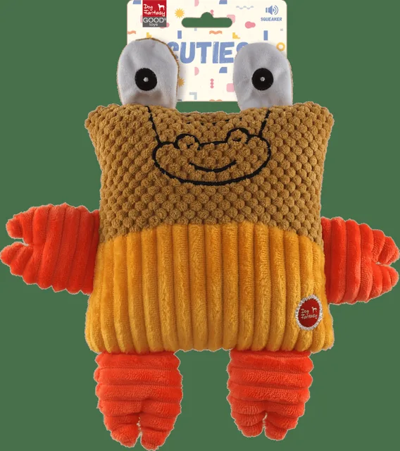 Hračka pro psy Dog Fantasy Cuties čtvercový krokodýl medový 17,5 cm