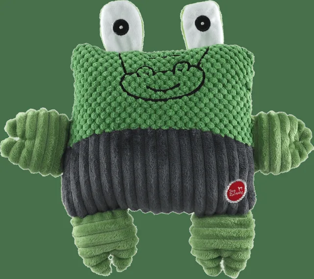 Hračka pro psy Dog Fantasy Cuties čtvercový krokodýl zelený 17,5 cm